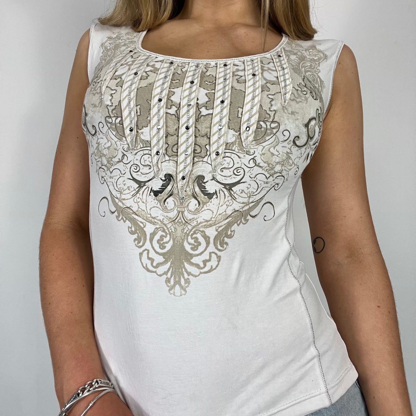 00s vintage graphic vest top - Size S/M