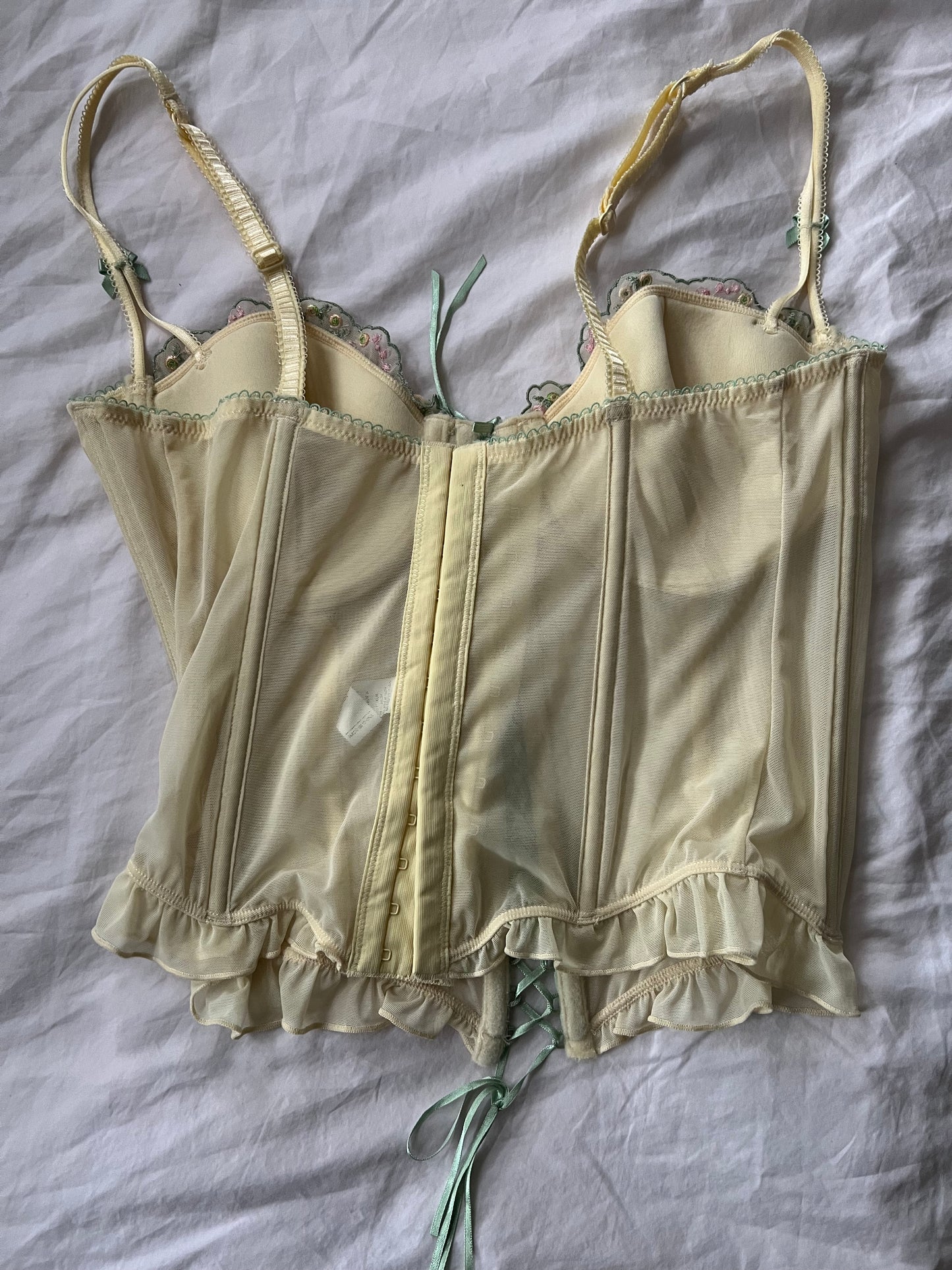 00s vintage lace mesh cami top - Size S