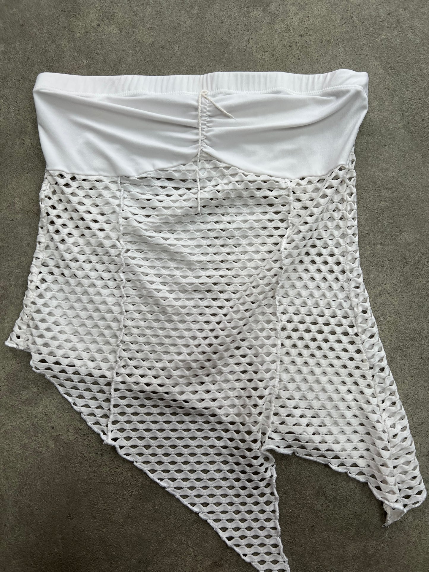 00s white boob tube top - Size S