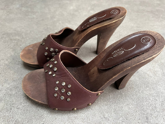 00s vintage wedge heels - UK 5