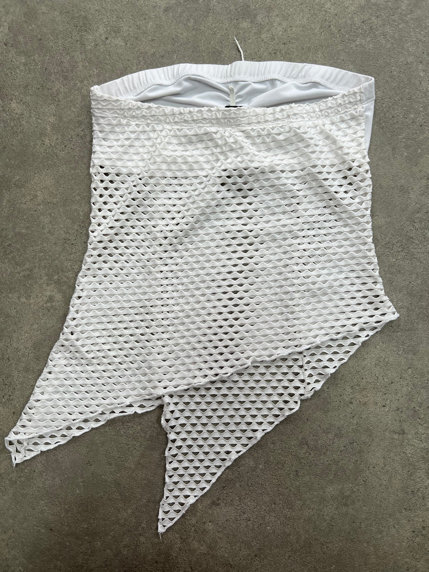 00s white boob tube top - Size S