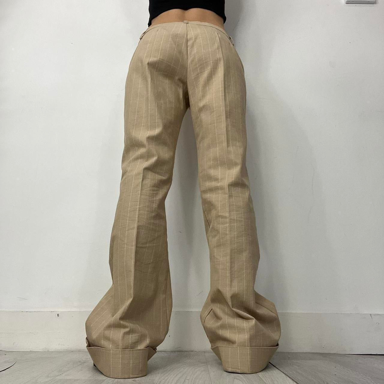 90s Low Rise Pinstripe Trousers