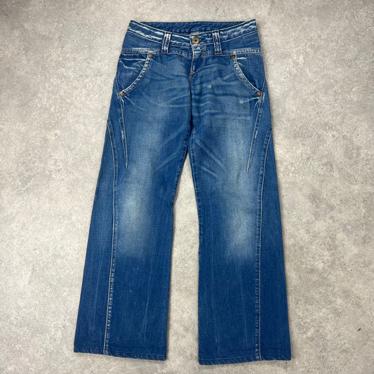 Replay Flared Wide Leg Jeans