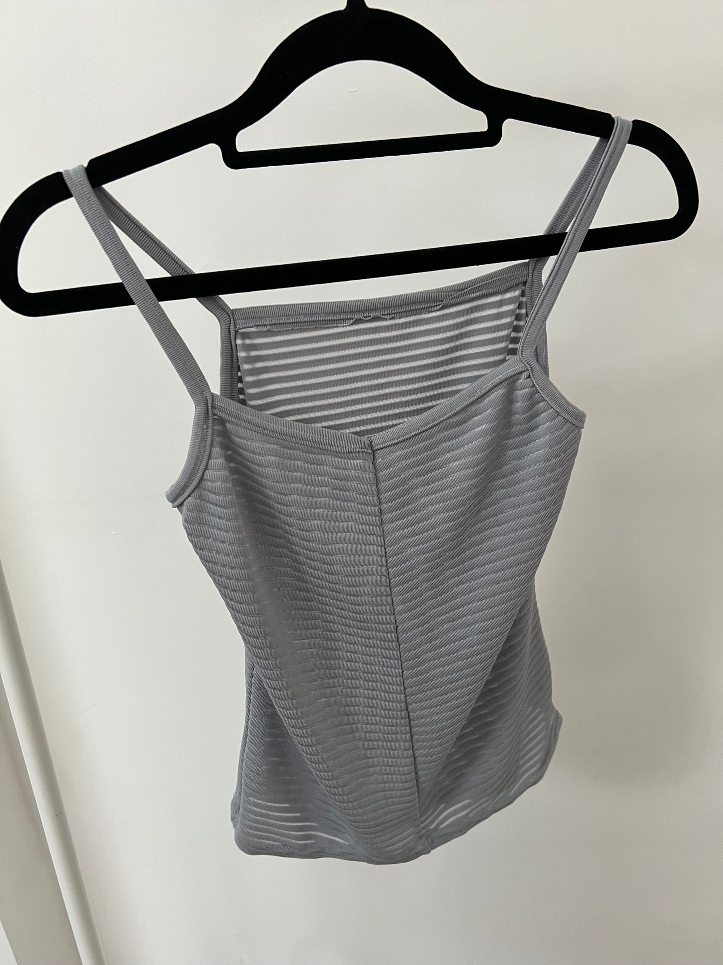 00s grey ribbed vest top - Size S