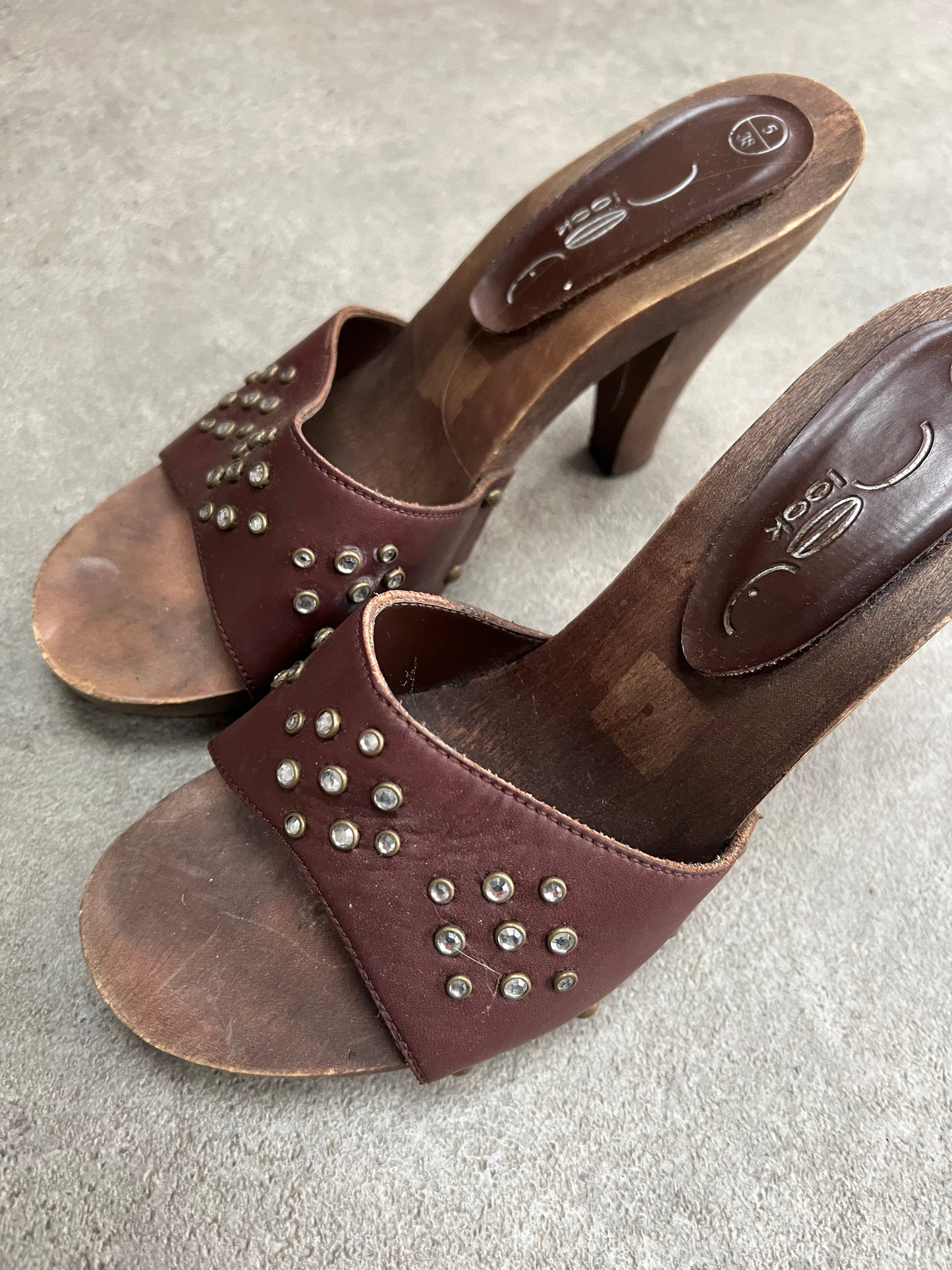 00s vintage wedge heels - UK 5