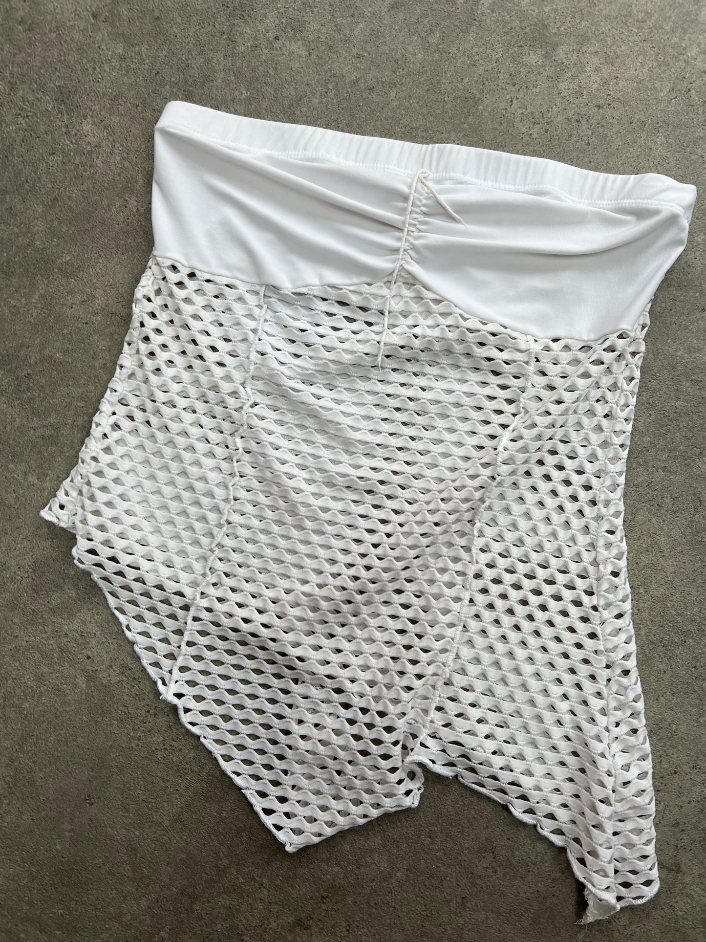 00s white boob tube top - Size S