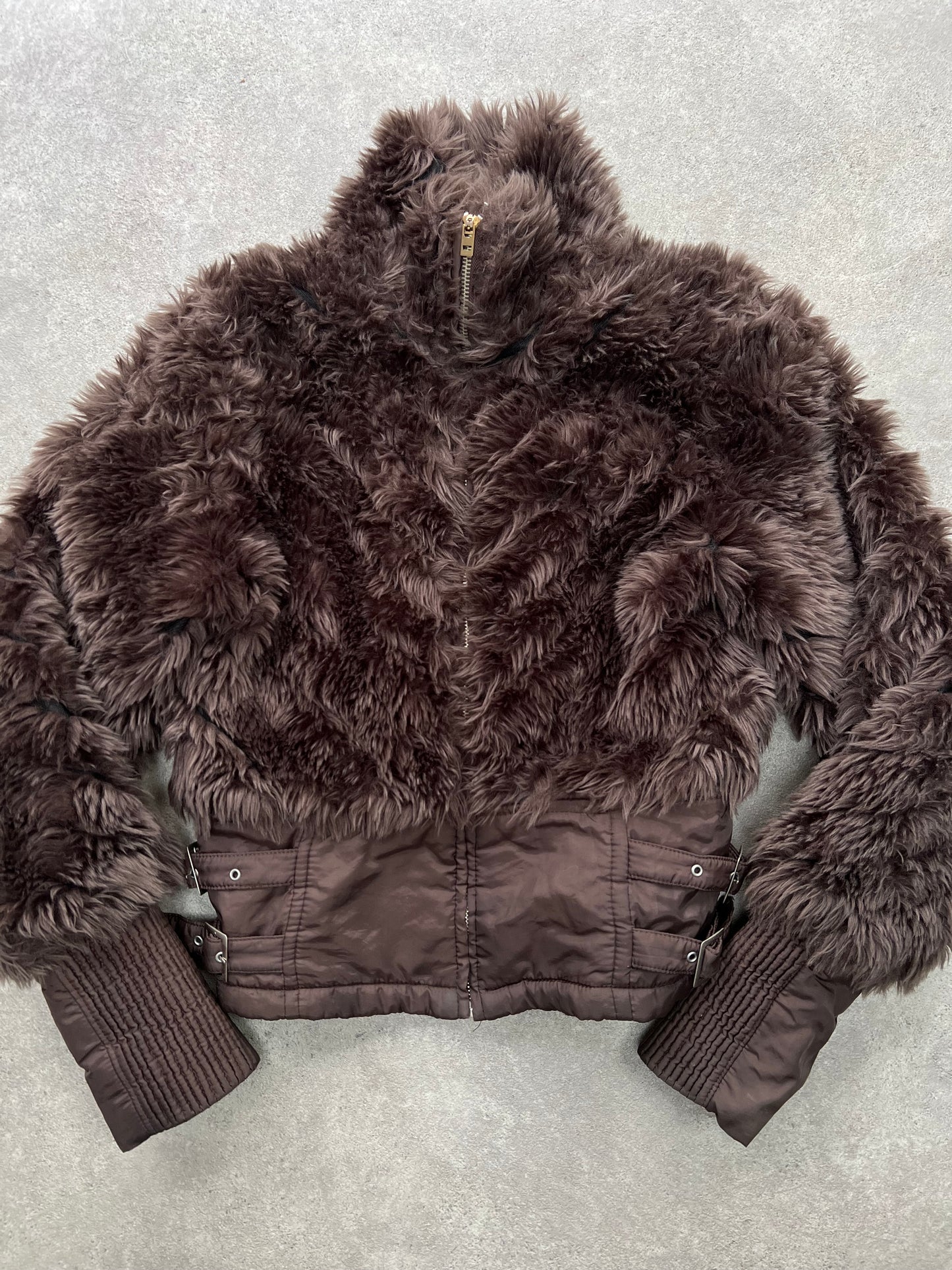 00s fur bomber jacket - Size S