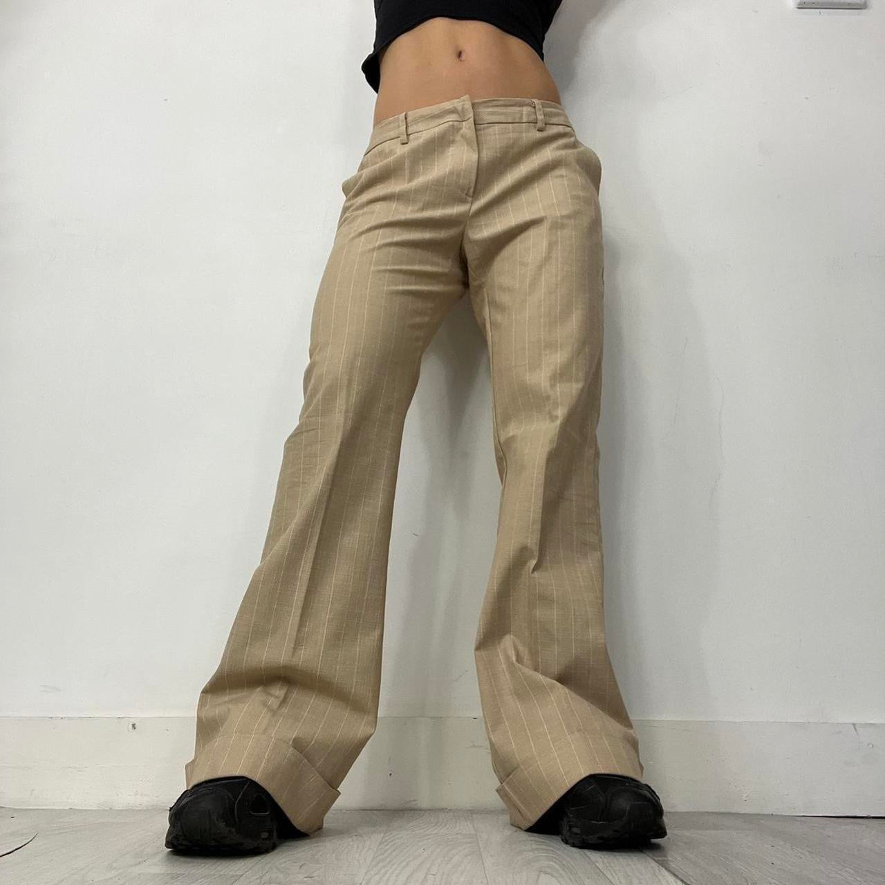 90s Low Rise Pinstripe Trousers