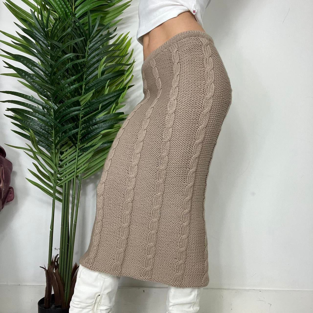 90s knitted midi skirt