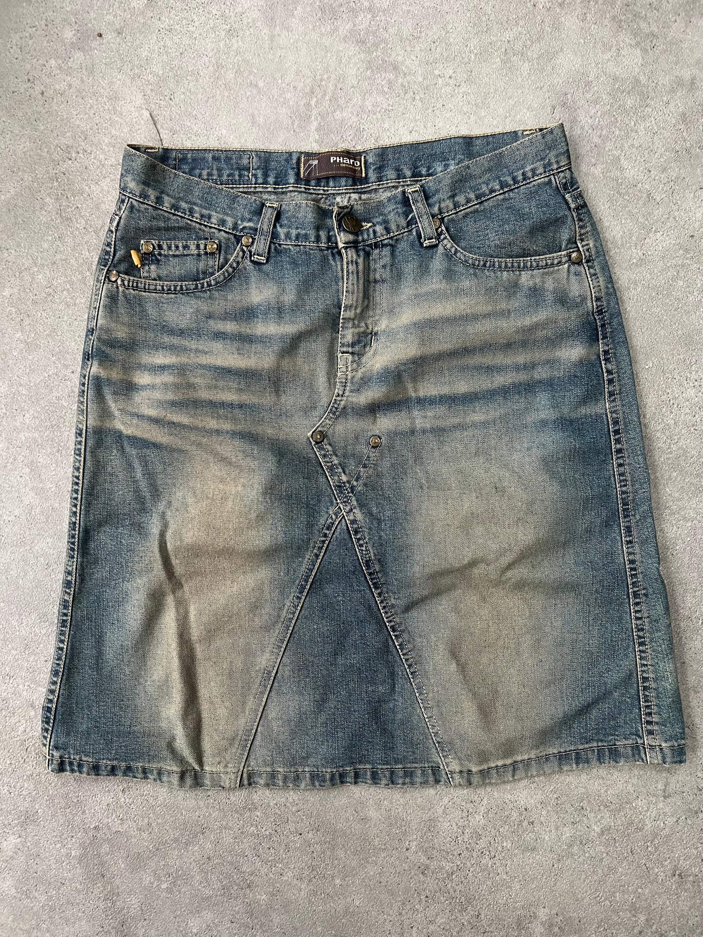 90s Phard Denim Midi Skirt - Size S