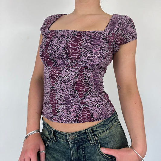 00s Jane Norman snake glitter top - Size S
