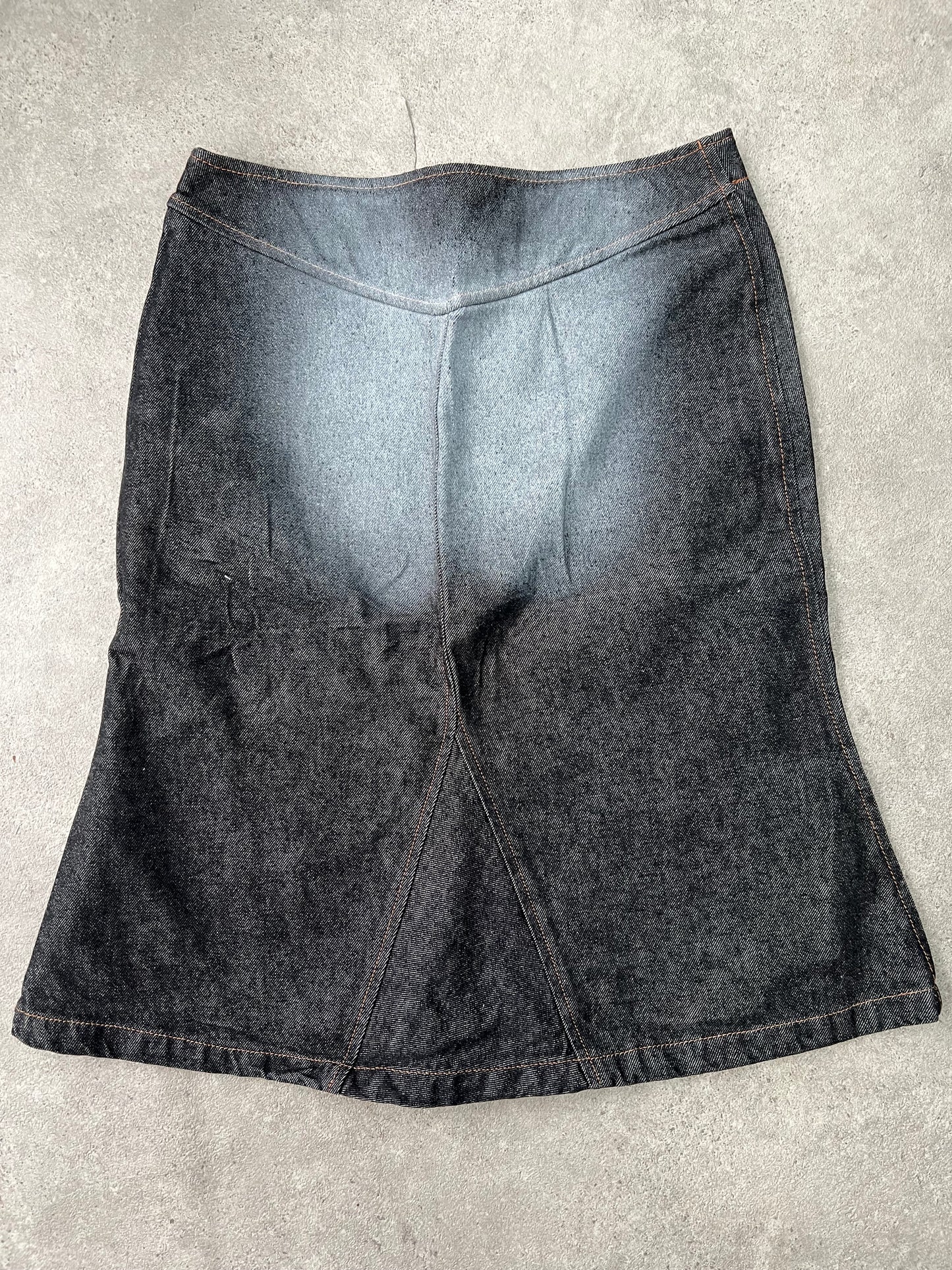 Black Washed Max&Co Midi Skirt