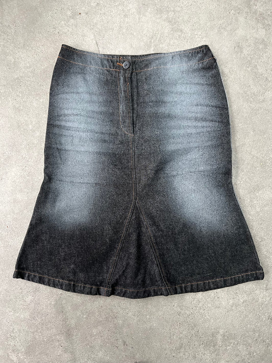 Black Washed Max&Co Midi Skirt