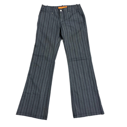 Fishbone Low Rise Pinstripe Flared Suit Trousers - 29