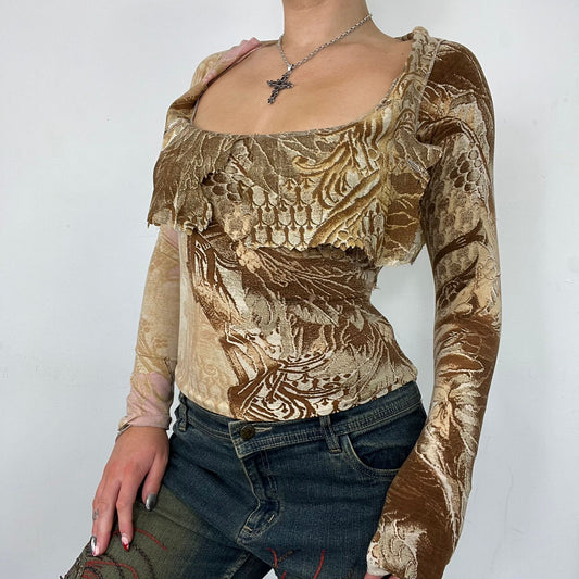 Roberto Cavalli Long Sleeve Cape Top (S)