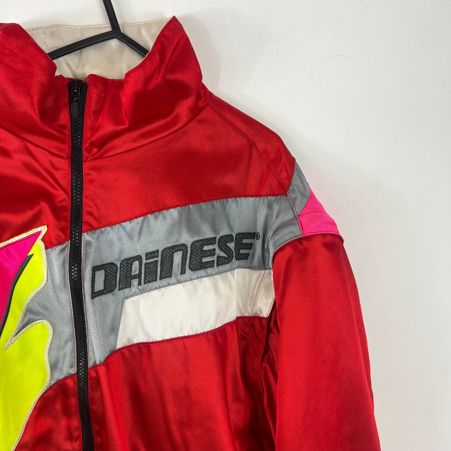 90s Red Satin Bomber Jacket