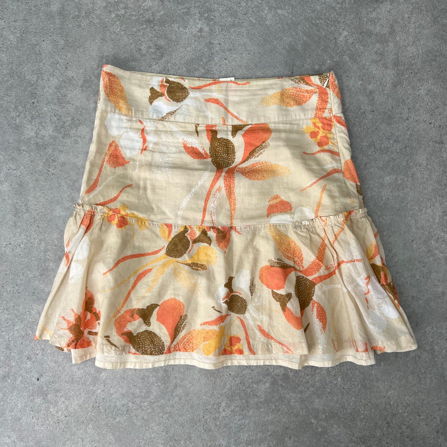 90s Floral Midi Skirt