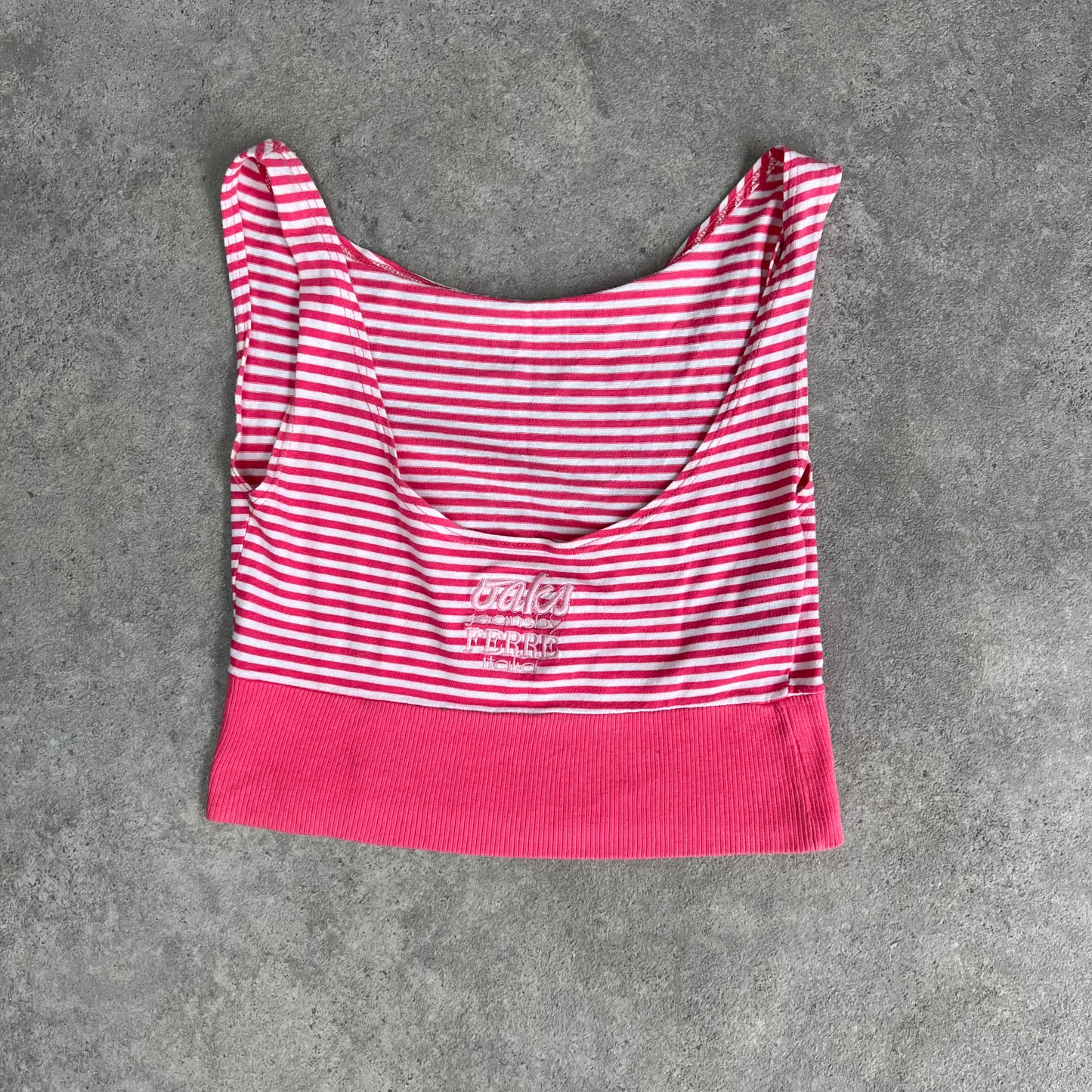 90s Pink Stripey Ferre Top