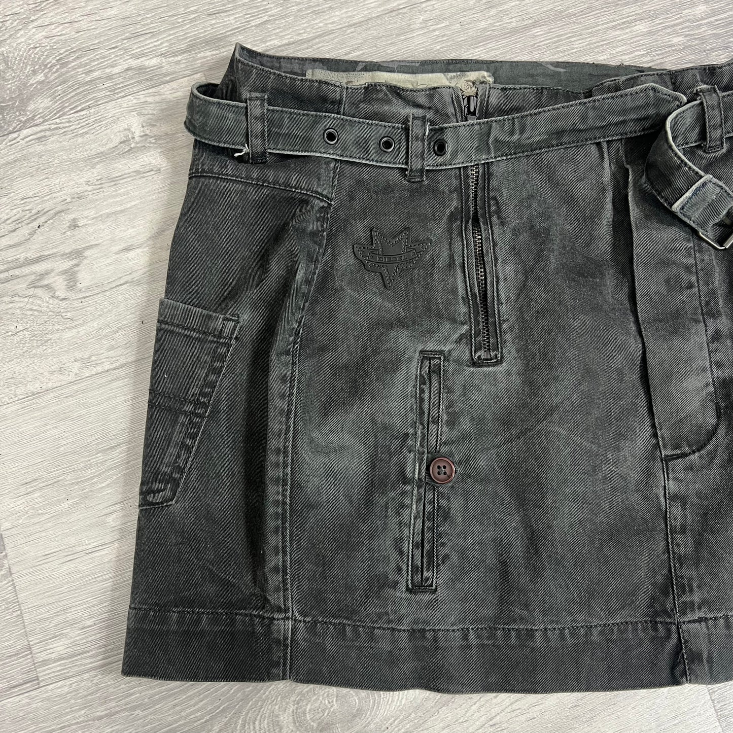 Black Washed Diesel Skirt