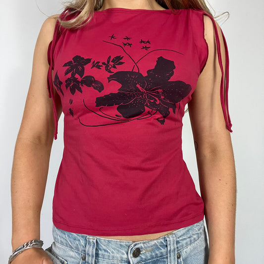 00s vintage graphic print vest top - Size S