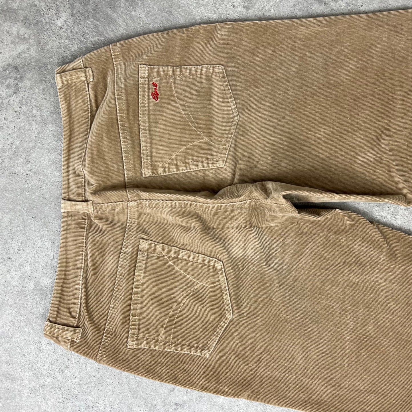 ESPIRIT beige brown corduroy flares