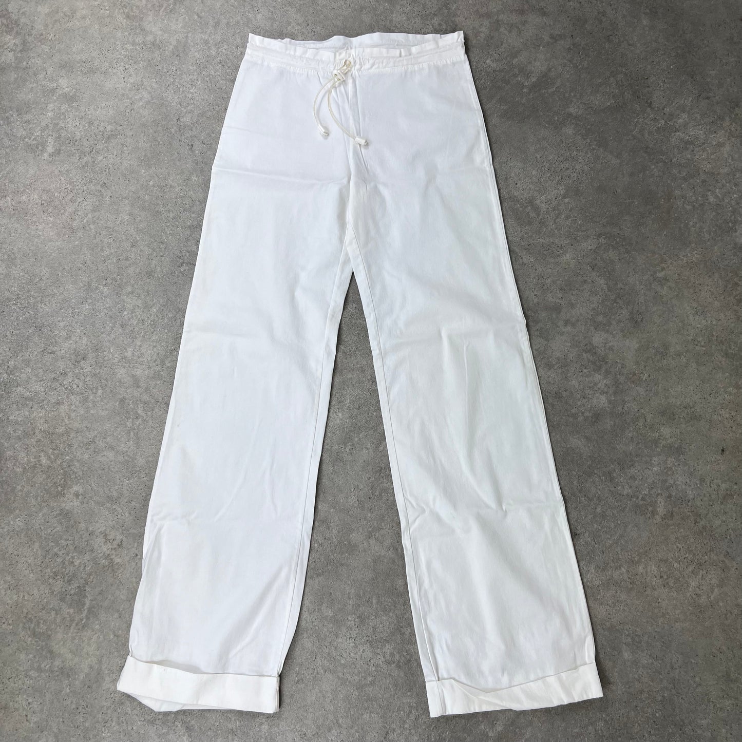 90s white toggle trousers