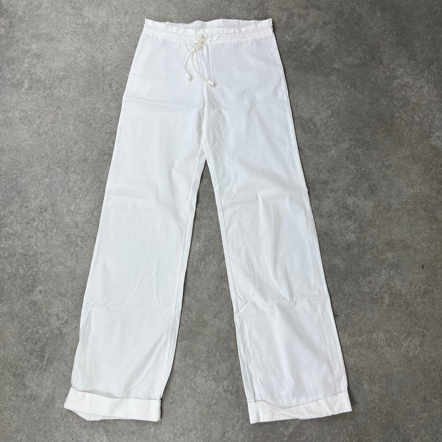 90s white toggle trousers