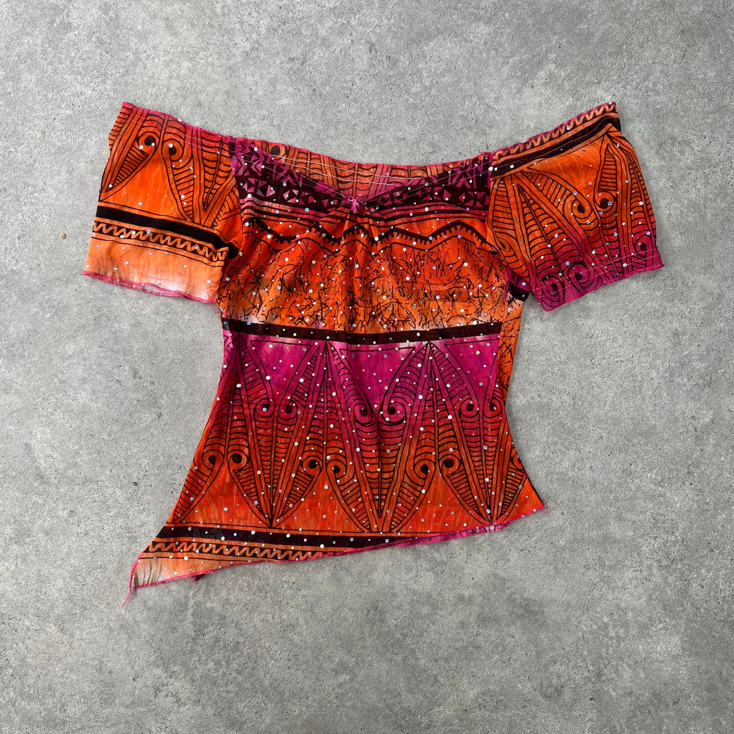 Sequin detail sunset top