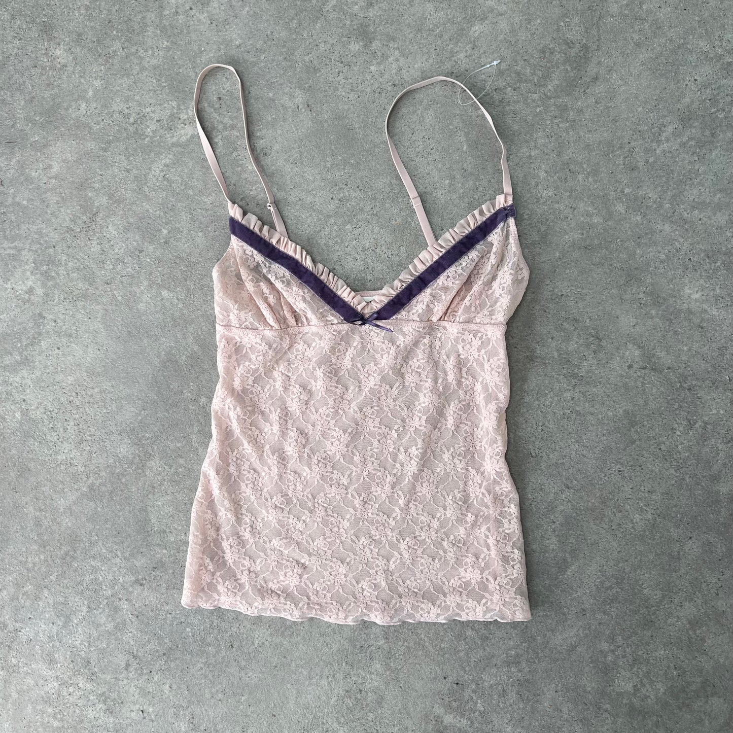 Pink Lace Cami Vest