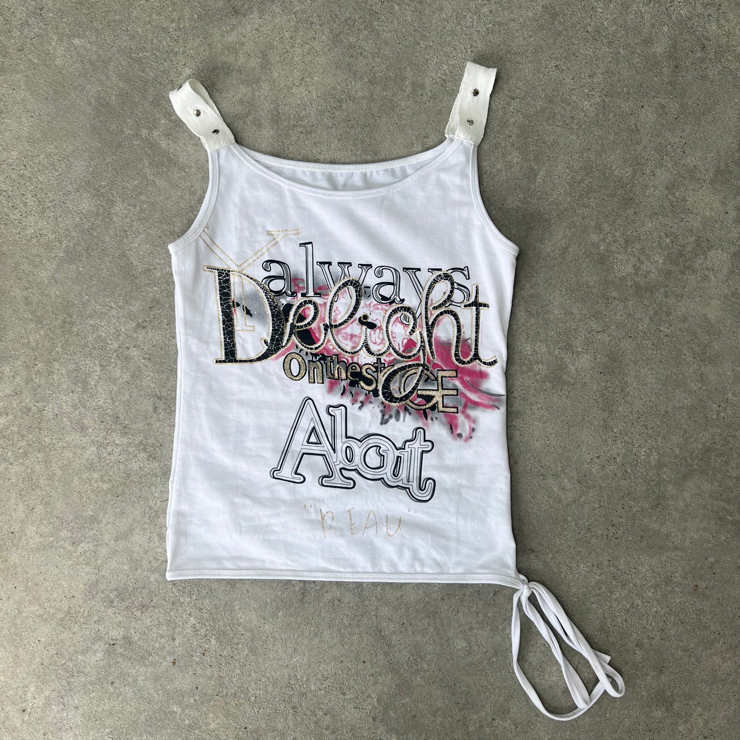 Graphic print vest top