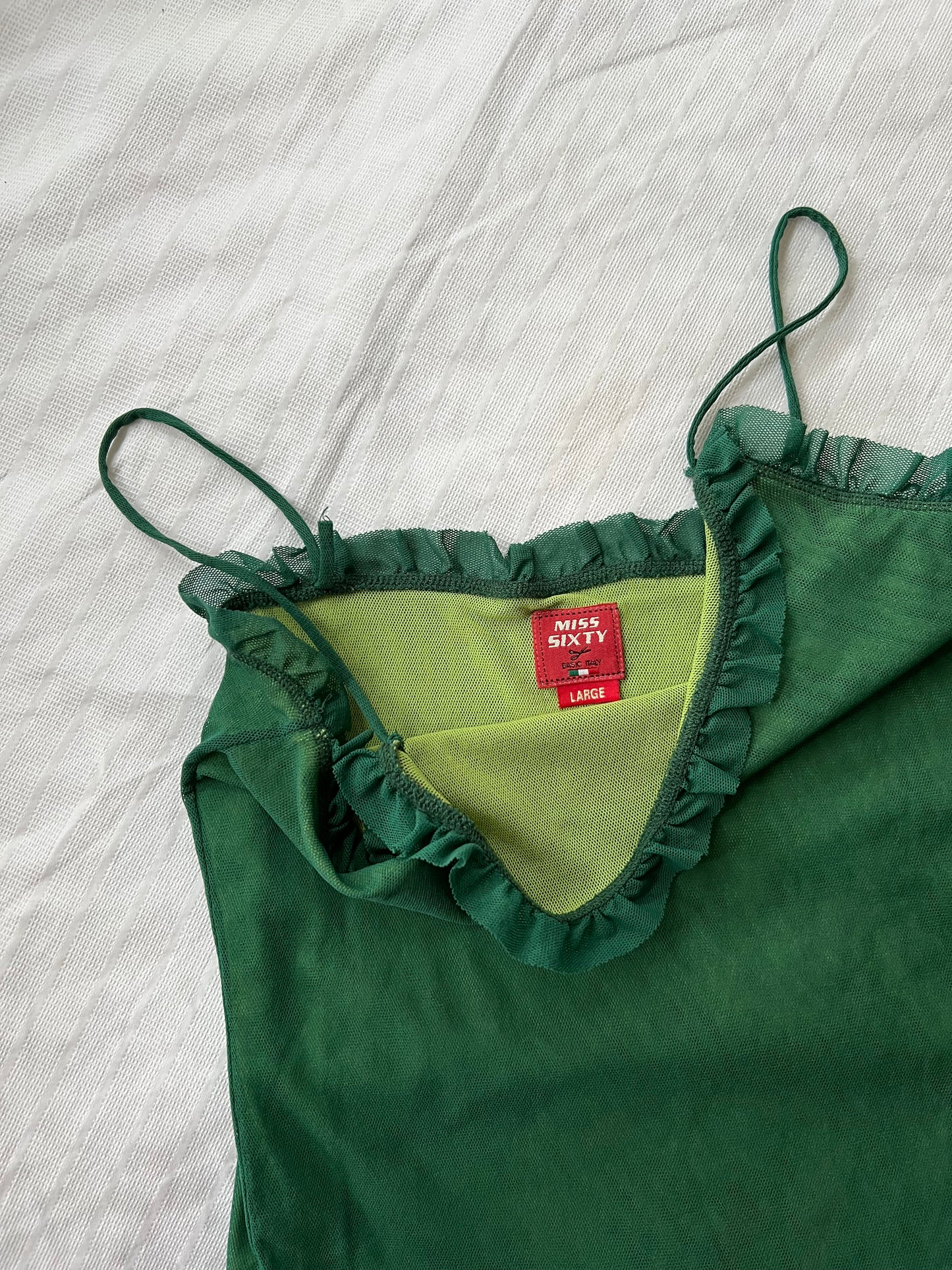Y2K Miss Sixty Mesh Vest - S