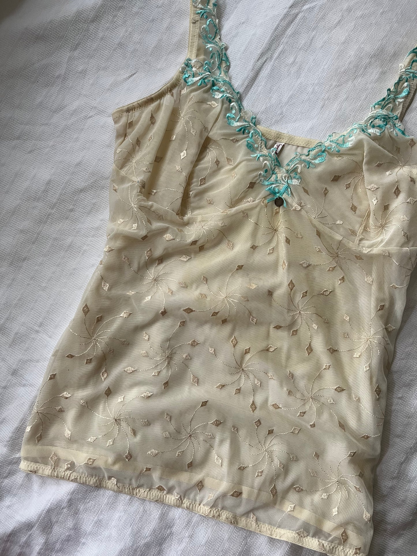 Y2K lace mesh cami - Size M