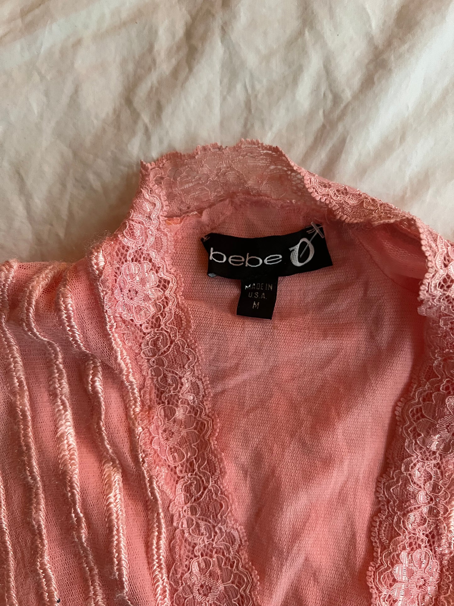 Vintage y2k Bebe lace vest top - Size S