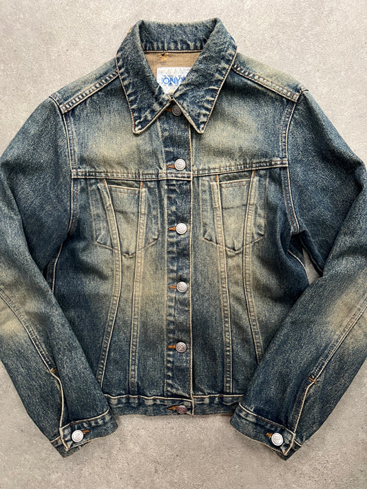 ONYX Denim Washed Jacket Y2K - S