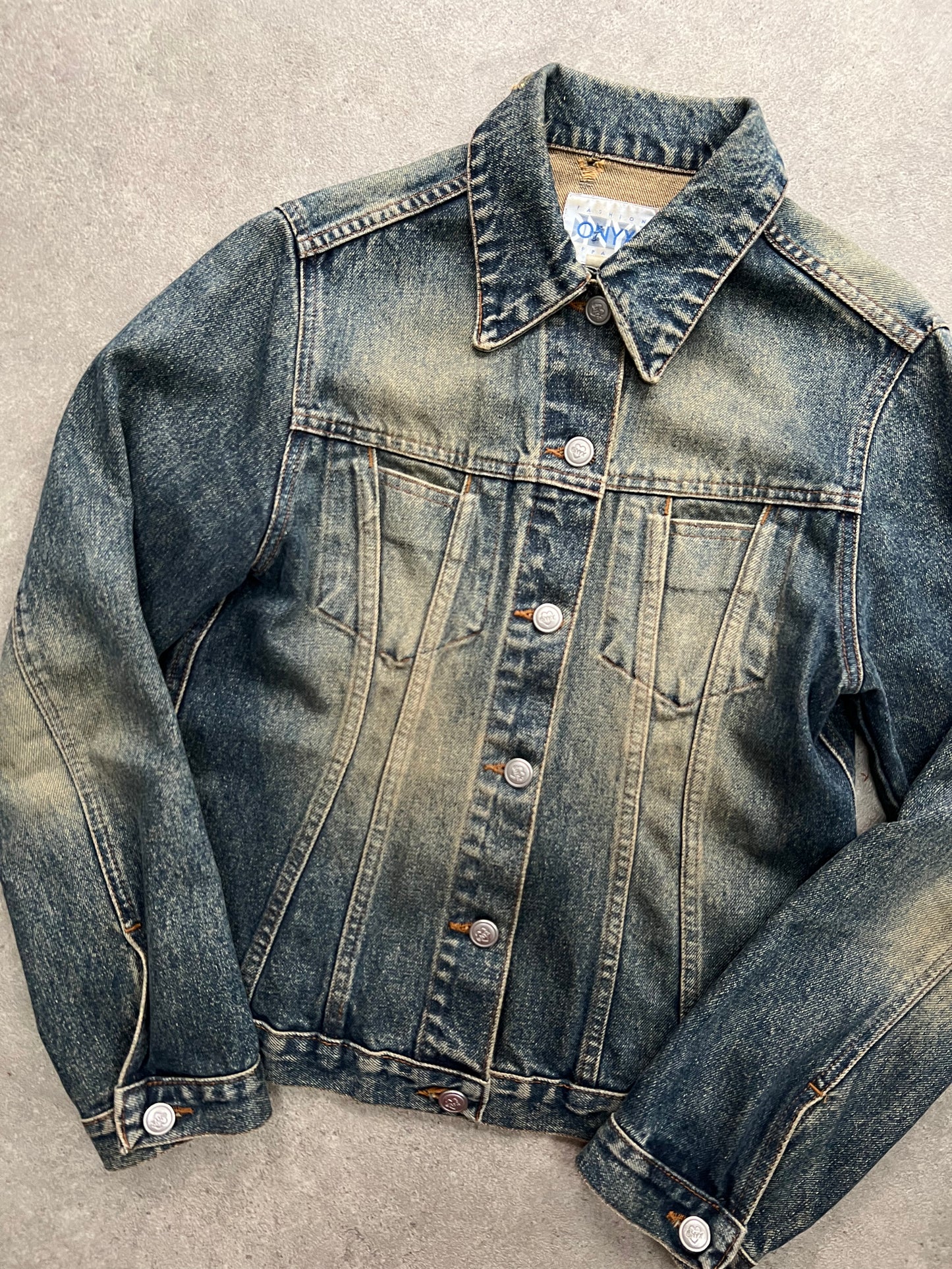 ONYX Denim Washed Jacket Y2K - S