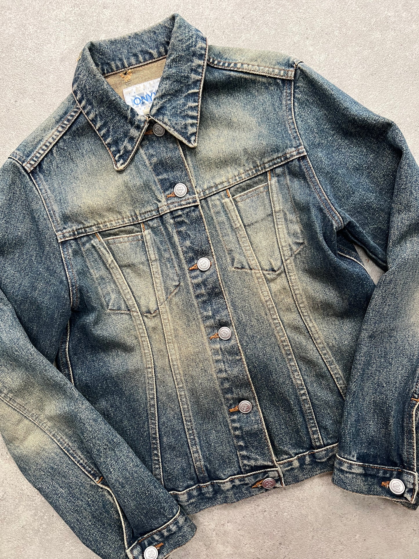 ONYX Denim Washed Jacket Y2K - S