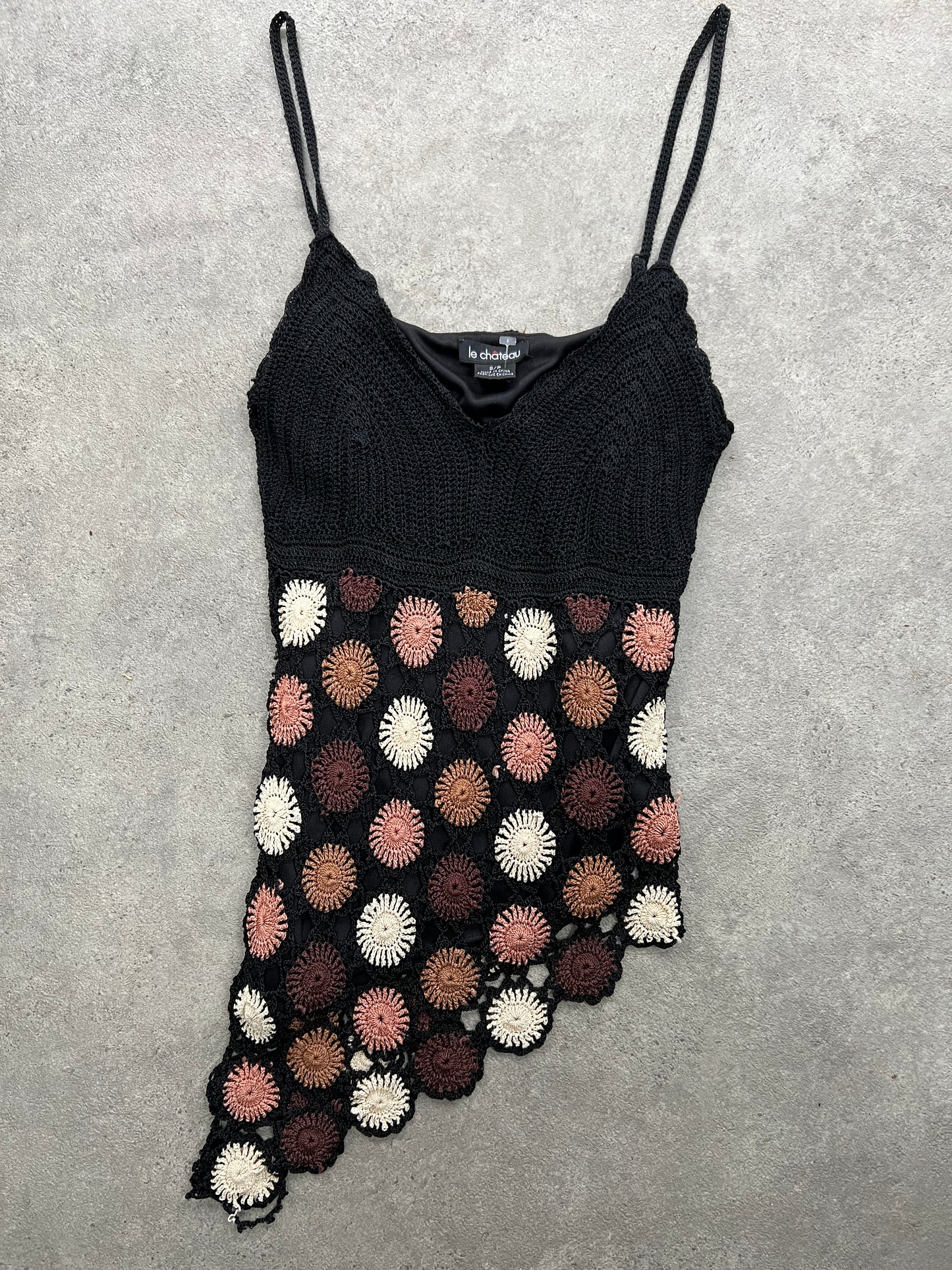 90s crochet cami top - Size S