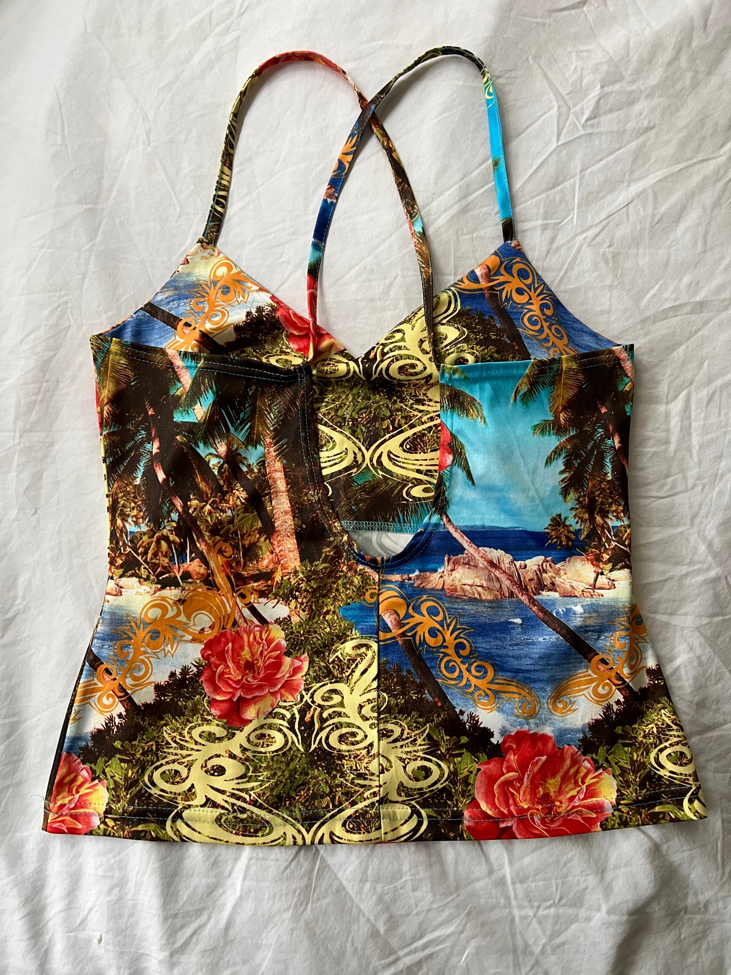 Y2K graphic print vest top - Size S