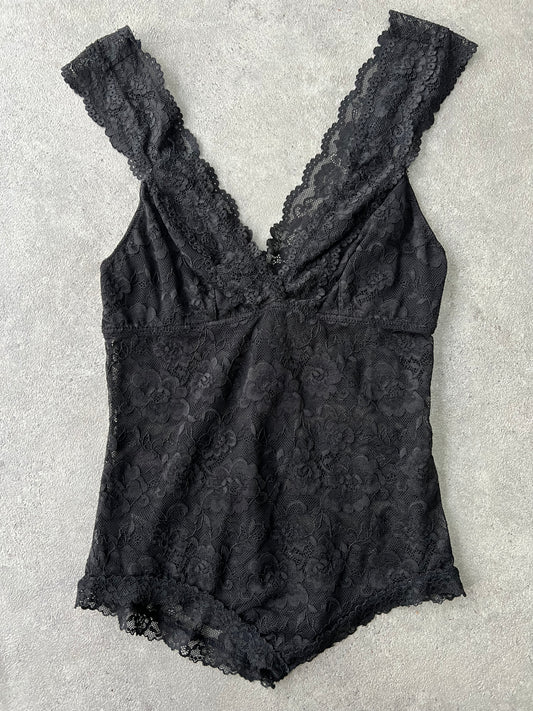 00s vintage lace vest cami top - Size S