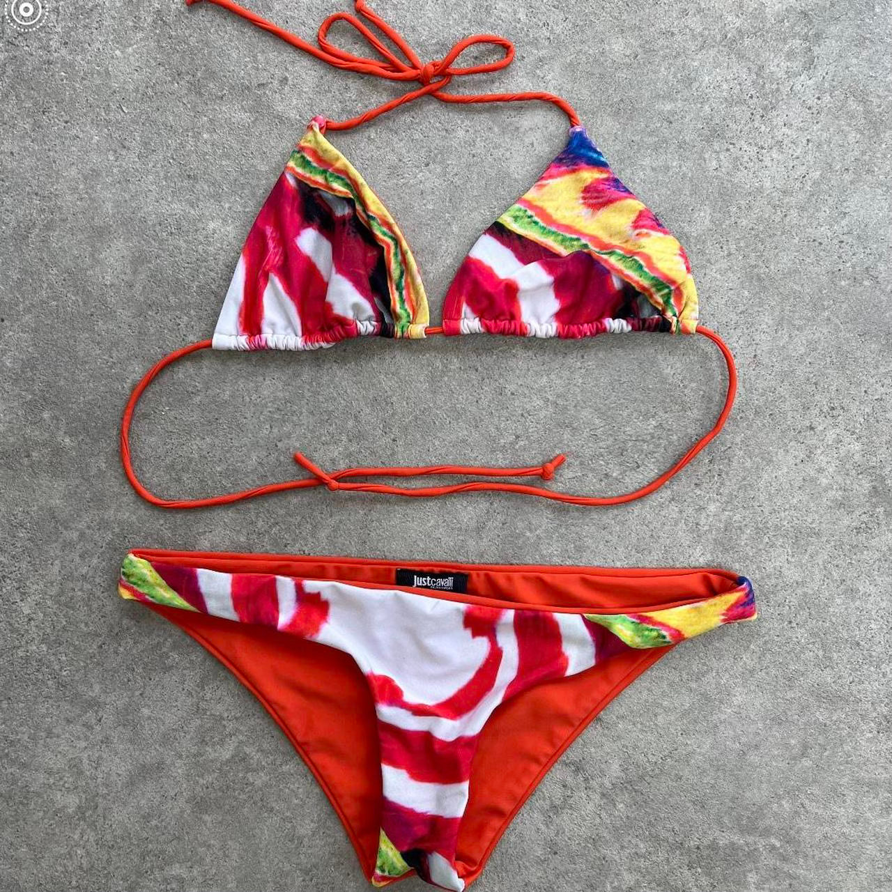 Y2K Vintage Just Cavalli Multicolour Bikini