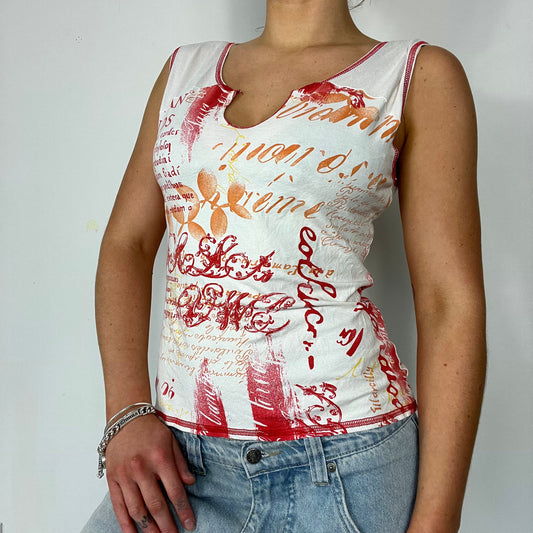 Y2K graphic print vest top - Size S