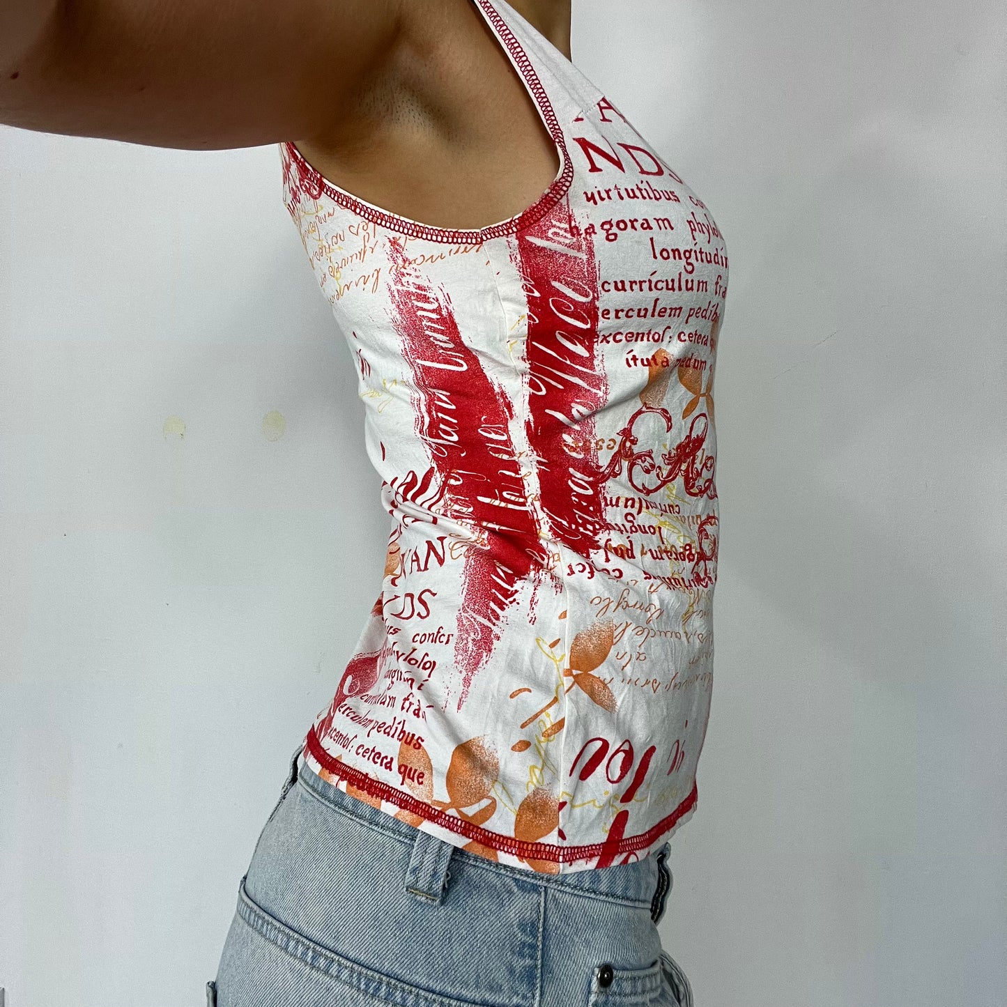 Y2K graphic print vest top - Size S