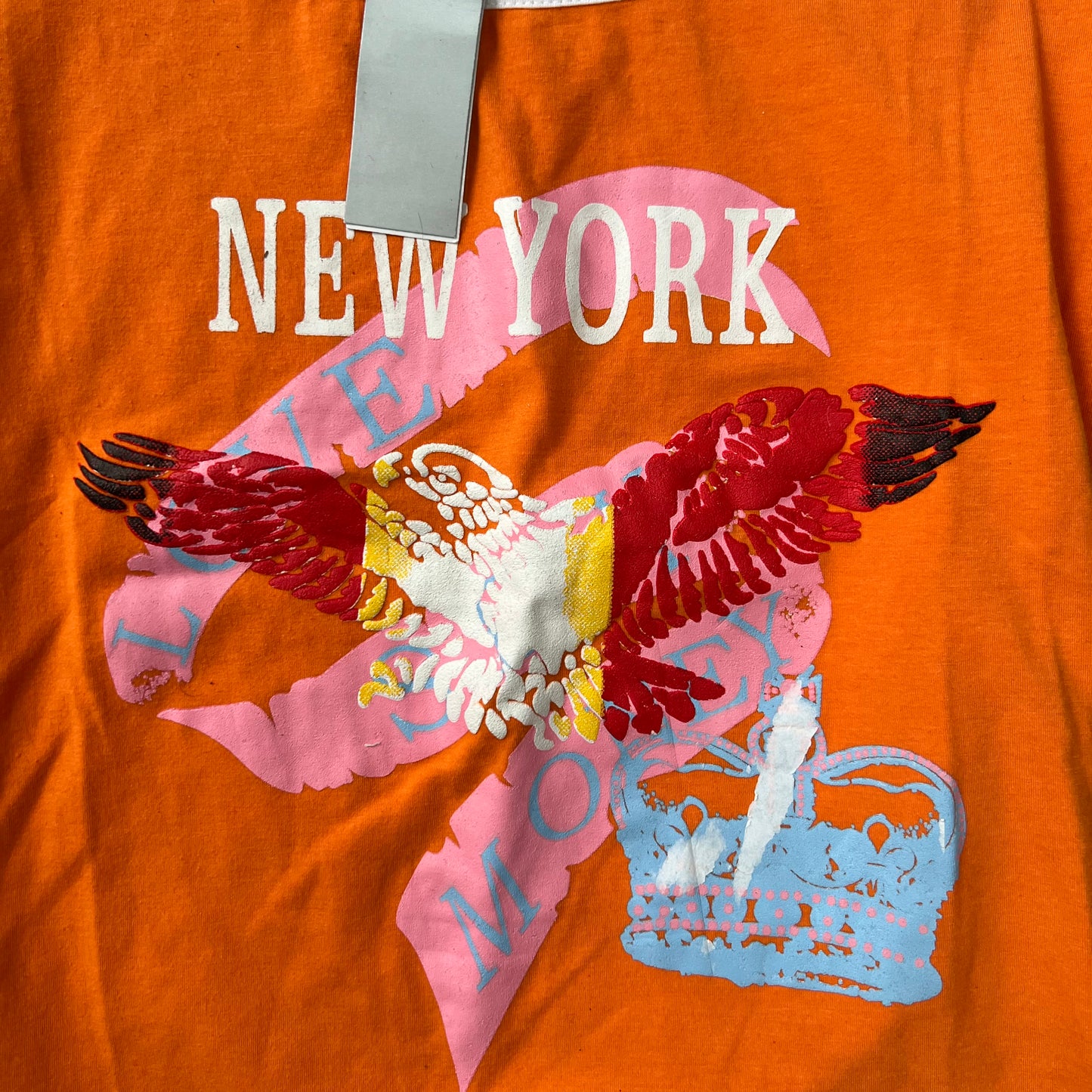 90s New York graphic printed baby tee - Size S/M