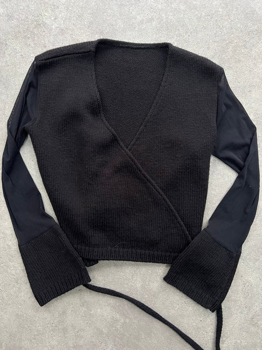90s Mesh Long Sleeve Wrap Cardigan (S)