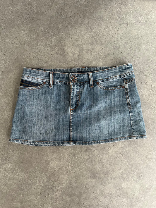 Vintage 90s denim mini skirt