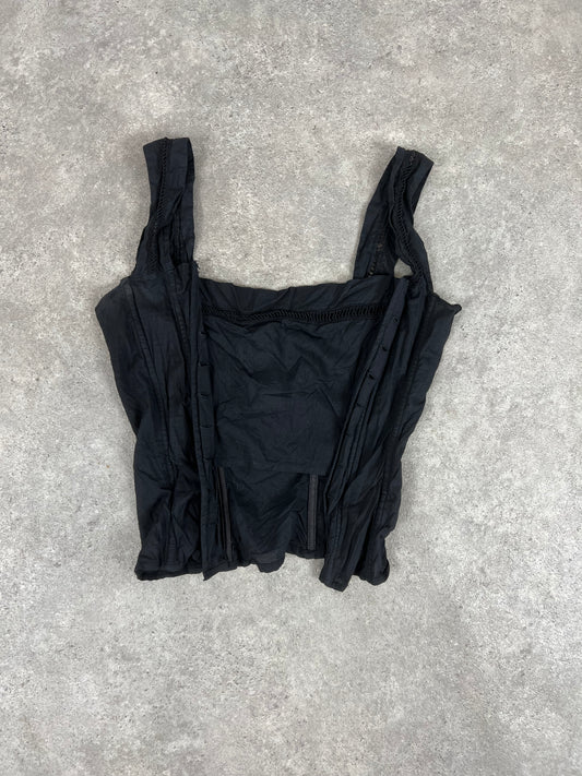 90s Black Structured Top