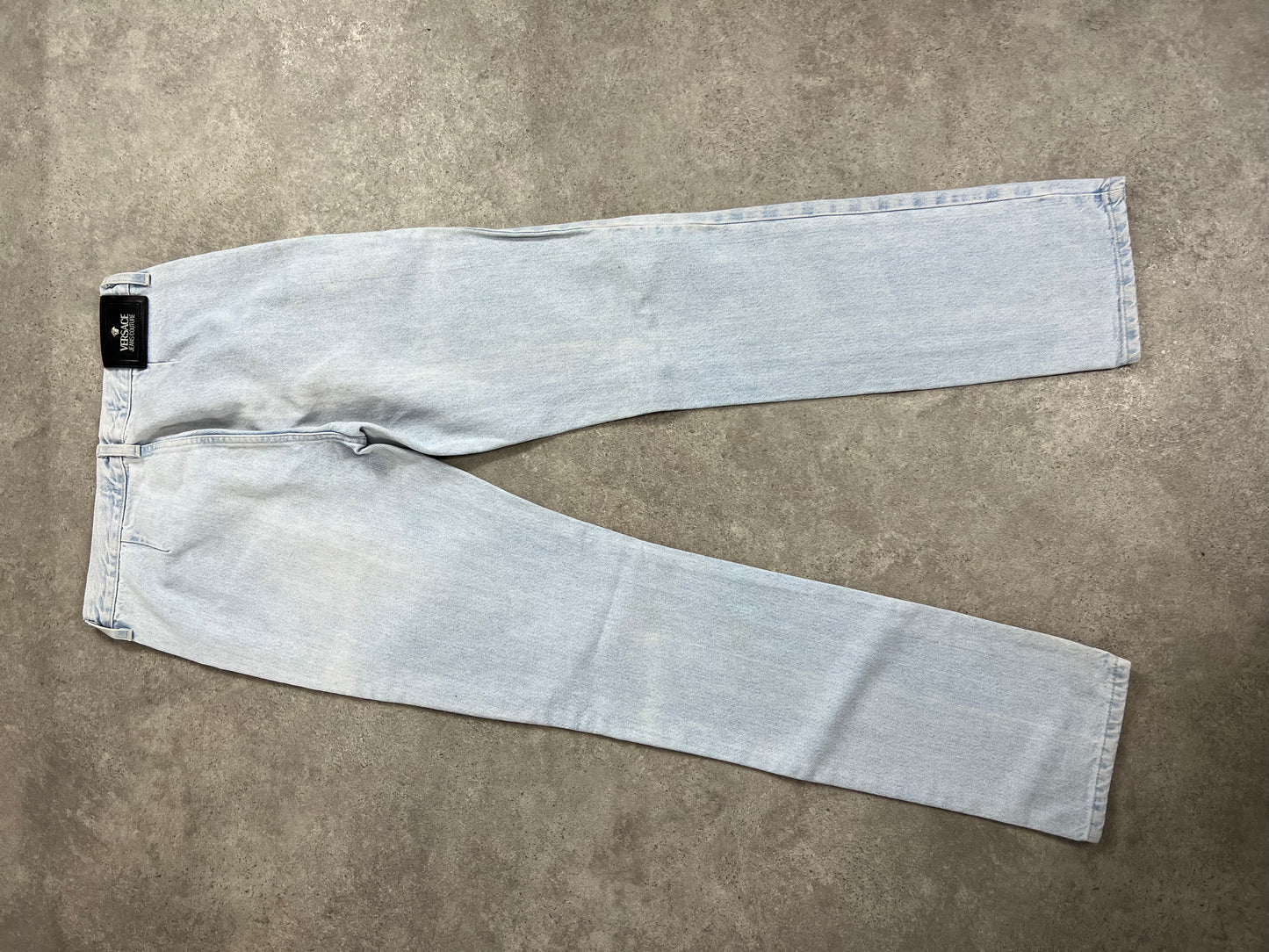 VERSACE straight leg light denim wash jeans (w30)