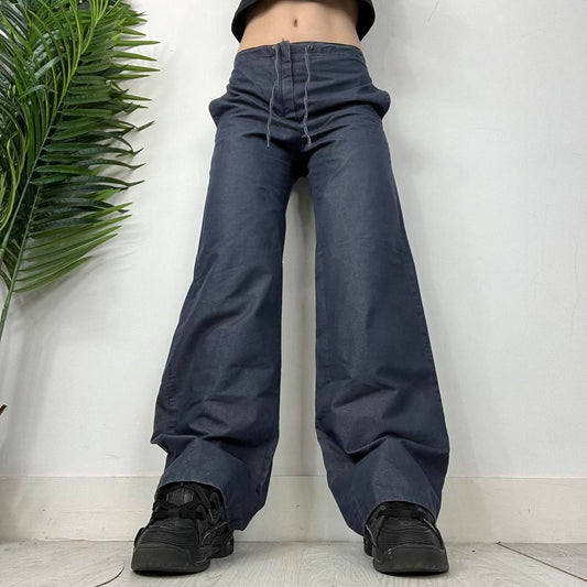 90s Denim Linen Baggy Trousers