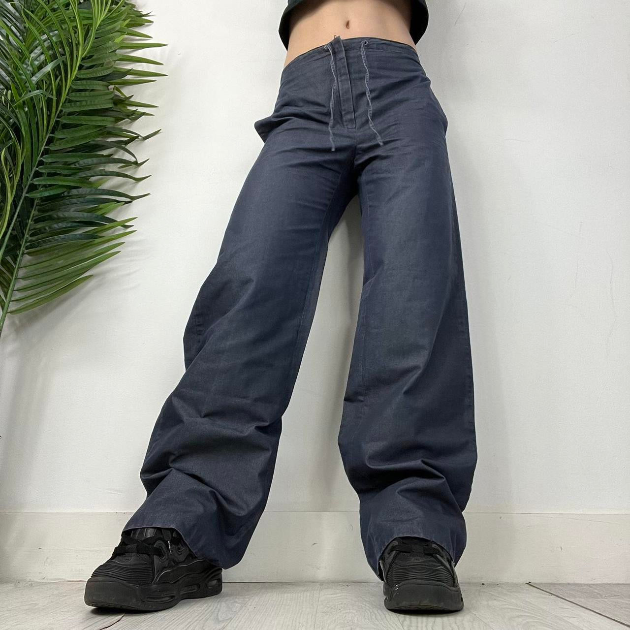 90s Denim Linen Baggy Trousers