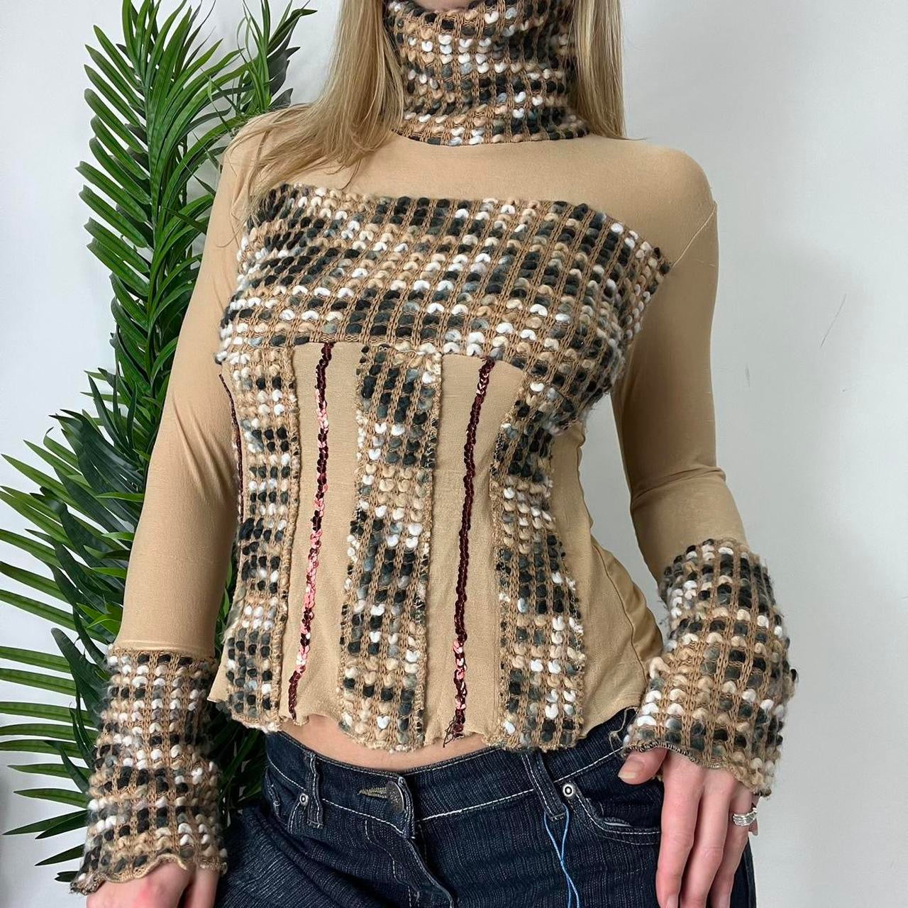 90s Knit Sequin Turtle Neck